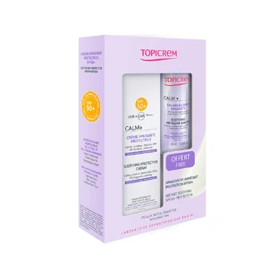 Набор для лица Topicrem Calm+ Крем успокаивающий, защитный SPF 50 40 мл + Вода мицеллярная успокаивающая 40 мл