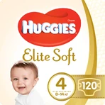 Підгузки Huggies Elite Soft 4 (8-14 кг) Box 120 шт: ціни та характеристики