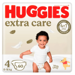 Підгузки Huggies Extra Care 4 (8-16 кг) Mega 60 шт: ціни та характеристики