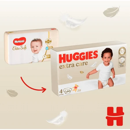 Подгузники Huggies Extra Care 4 (8-16 кг) Mega 60 шт: цены и характеристики