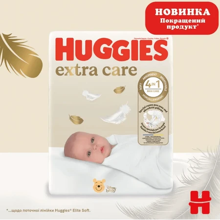 Подгузники Huggies Extra Care 4 (8-16 кг) Mega 60 шт: цены и характеристики