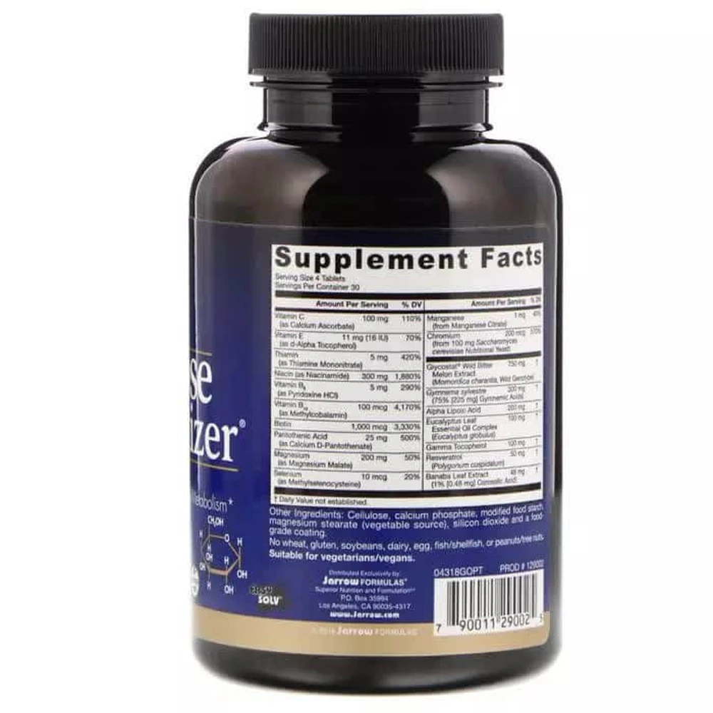 Оптимізатор глюкози Glucose Optimizer Jarrow Formulas 120 таблеток: ціни та характеристики