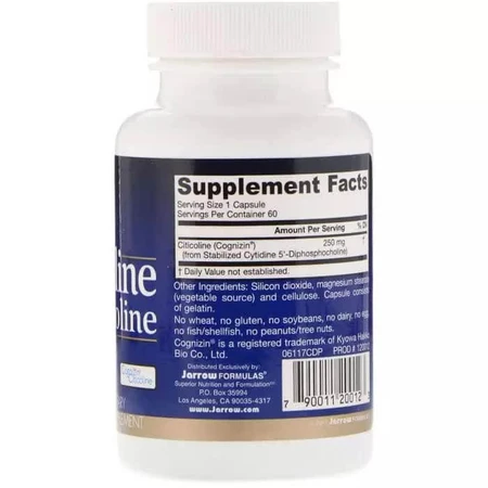 Цитиколін 250 мг CDP Choline Jarrow Formulas 60 капсул: ціни та характеристики