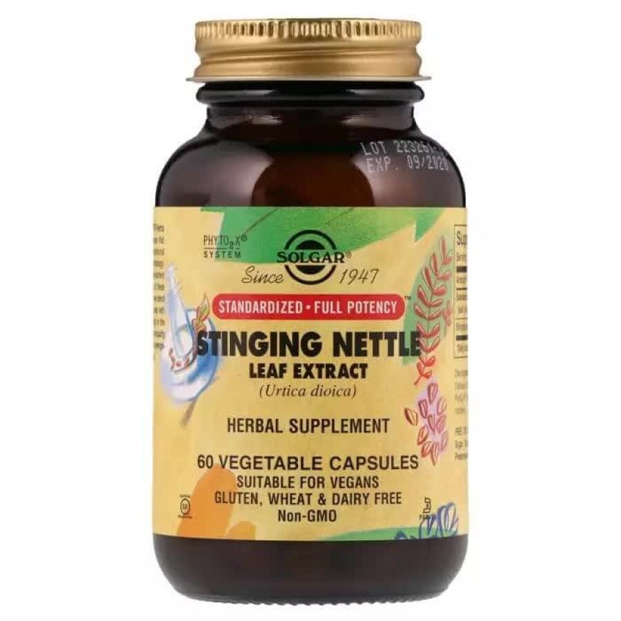 Кропиви екстракт листя Nettle Leaf Extract Solgar 60 таблеток: ціни та характеристики
