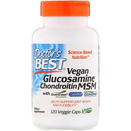 Вегетаріанський Глюкозамін Хондроїтин і МСМ Glucosamine Chondroitin MSM Doctor's Best 120 капсул: ціни та характеристики