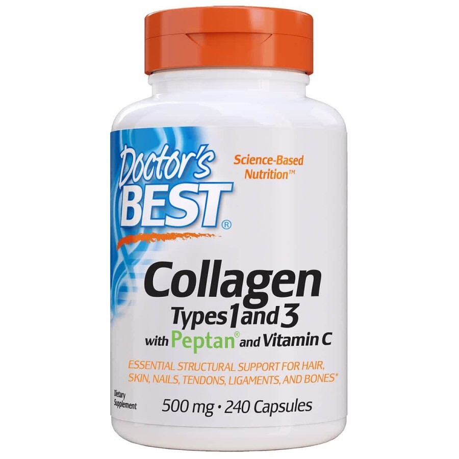 Колаген типів 1&3 500 мг Peptan Doctor's Best 240 капсул: ціни та характеристики