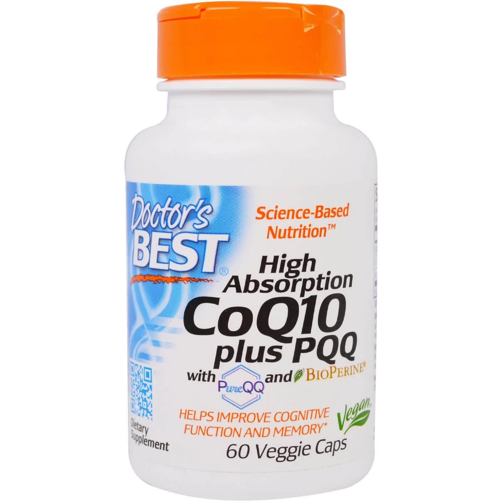 Коензим Q10 високої абсорбації + PQQ (В14) BioPerine Doctor's Best 60 гелевих капсул: ціни та характеристики