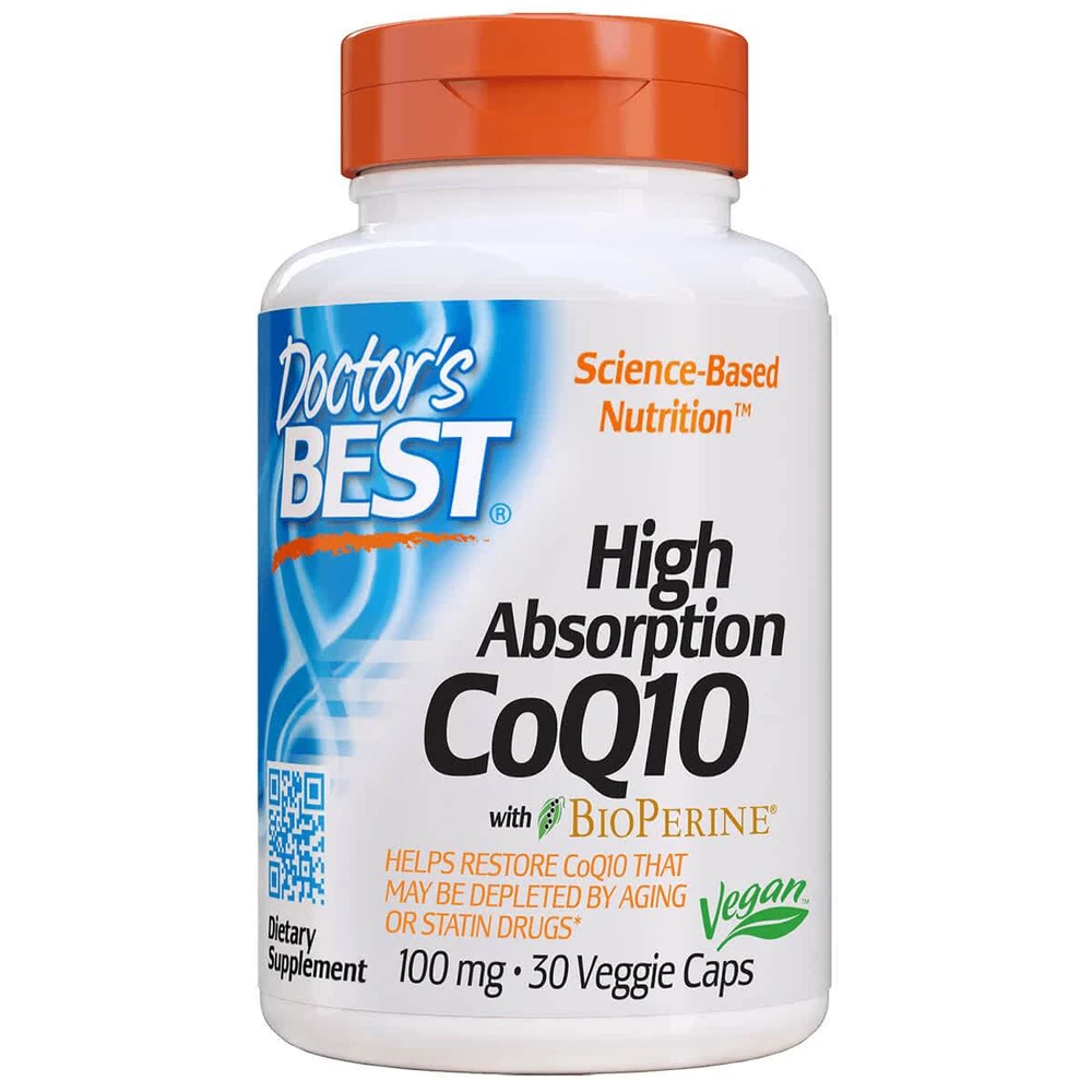 Коензим Q10 Високої Абсорбації 100мг BioPerine Doctor's Best 30 гелевих капсул: ціни та характеристики