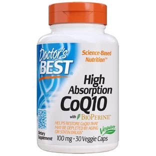 Коензим Q10 Високої Абсорбації 100мг BioPerine Doctor's Best 30 гелевих капсул