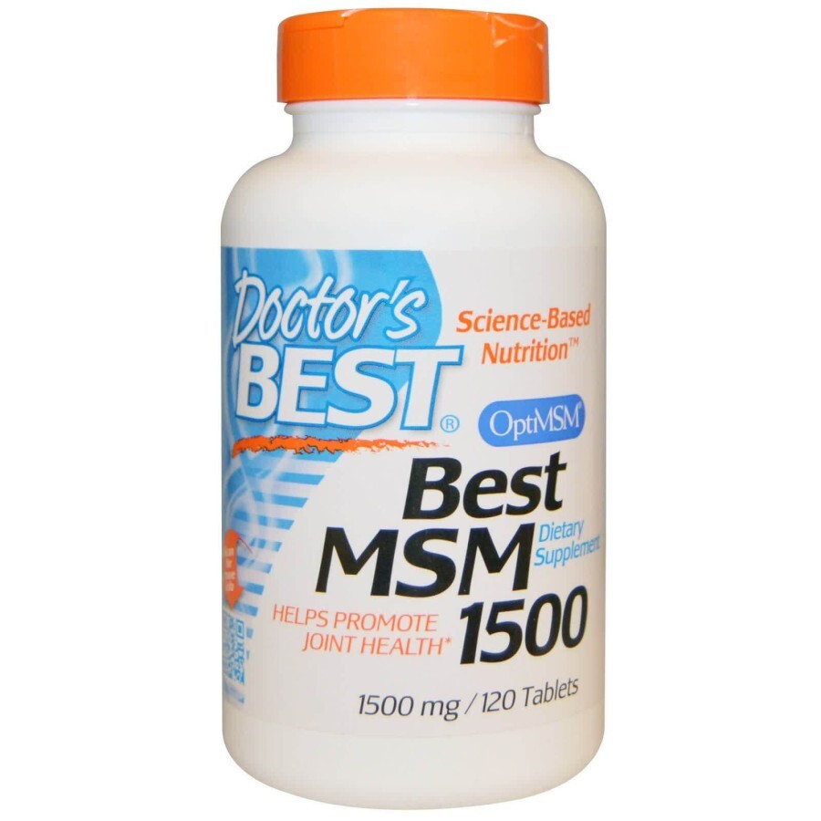 МСМ (метилсульфонілметан) 1500 OptiMSM Doctor's Best 120 таблеток: ціни та характеристики