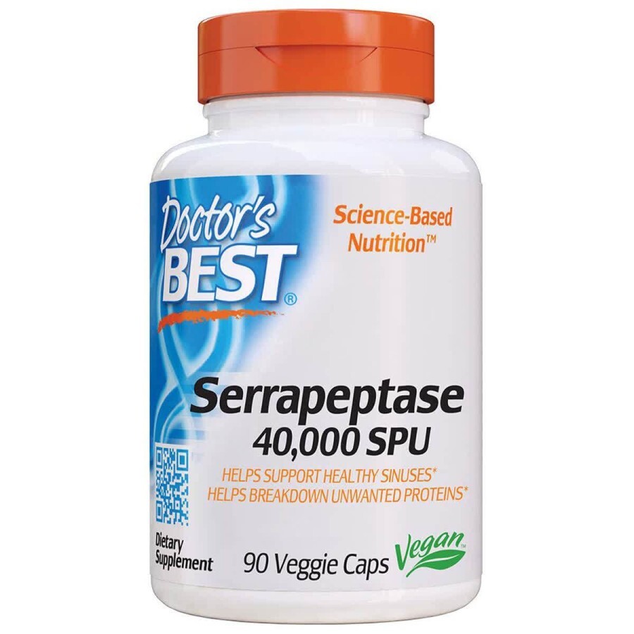 Серрапептаза Serrapeptase Doctor's Best 40000 SPU 90 капсул: ціни та характеристики