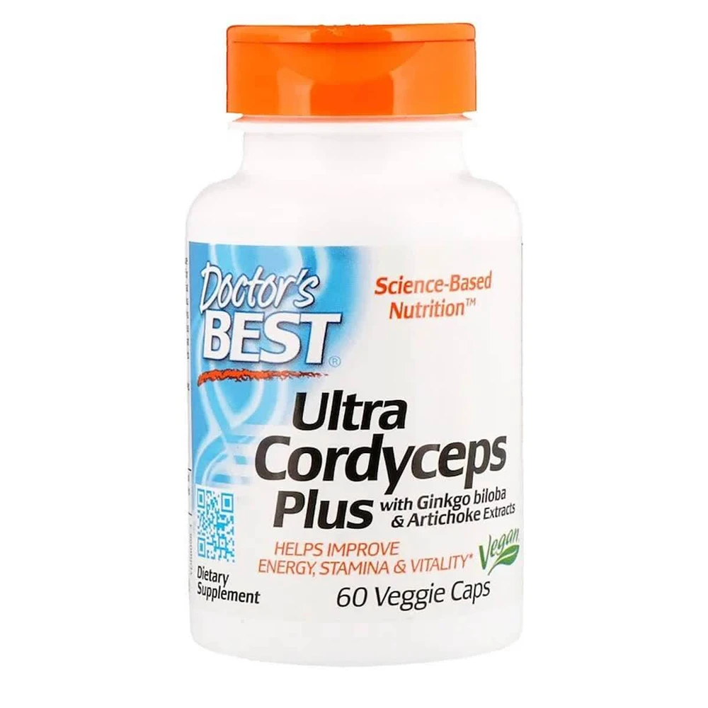 Ультра Кордицепс Плюс Doctor's Best 60 рослинних капсул: ціни та характеристики