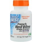 Французький екстракт червоного вина 60мг BioVin Doctor's Best 90 гелевих капсул: ціни та характеристики