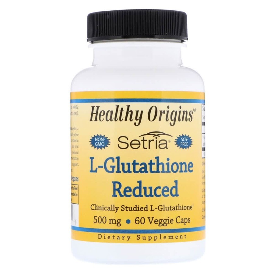 L-Глутатіон 500 мг Setria Healthy Origins 60 капсул: ціни та характеристики