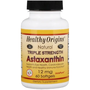 Астаксантин Astaxanthin (Complex) AstaPure Healthy Origins 12 мг 60 капсул