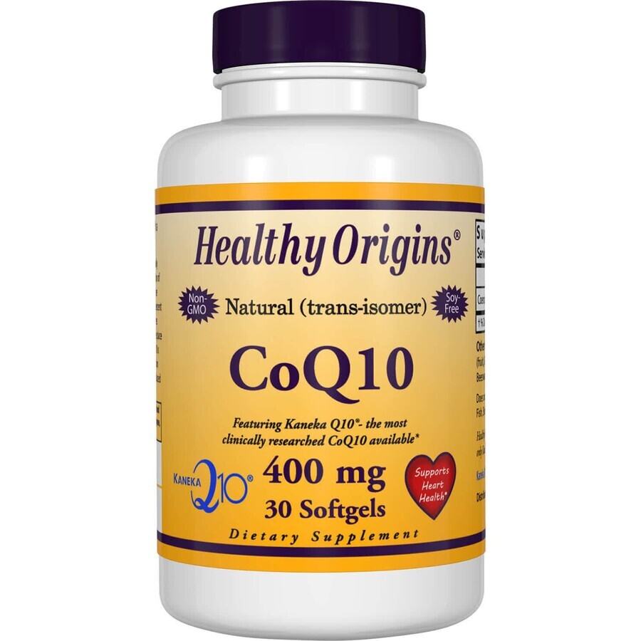 Коензим Q10 400 мг Healthy Origins 30 желатинових капсул: ціни та характеристики