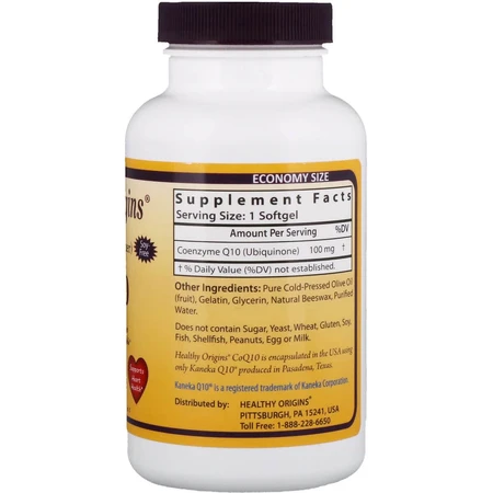 Коензим Q10 Kaneka (COQ10) Healthy Origins 100 мг 150 желатинових капсул: ціни та характеристики