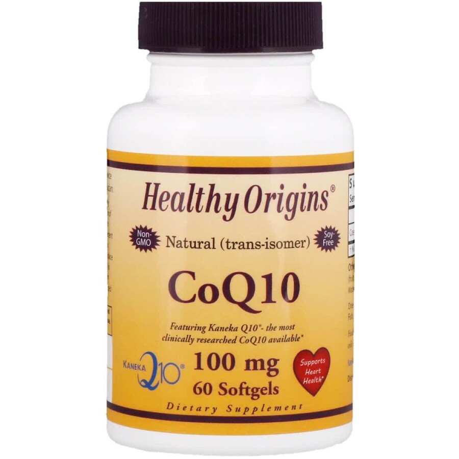 Коензим Q10 Kaneka (COQ10) Healthy Origins 100 мг 60 желатинових капсул: ціни та характеристики