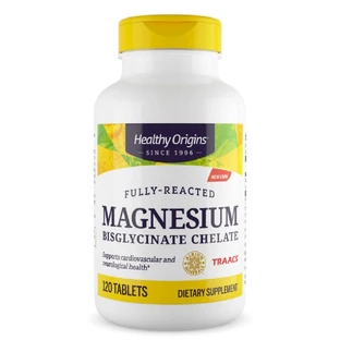 Магній бісгліцинат Magnesium Bisglycinate Chelate Healthy Origins 200 мг 120 таблеток