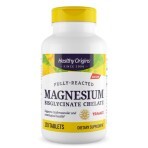 Магний бисглицинат Magnesium Bisglycinate Chelate Healthy Origins 200 мг 120 таблеток: цены и характеристики