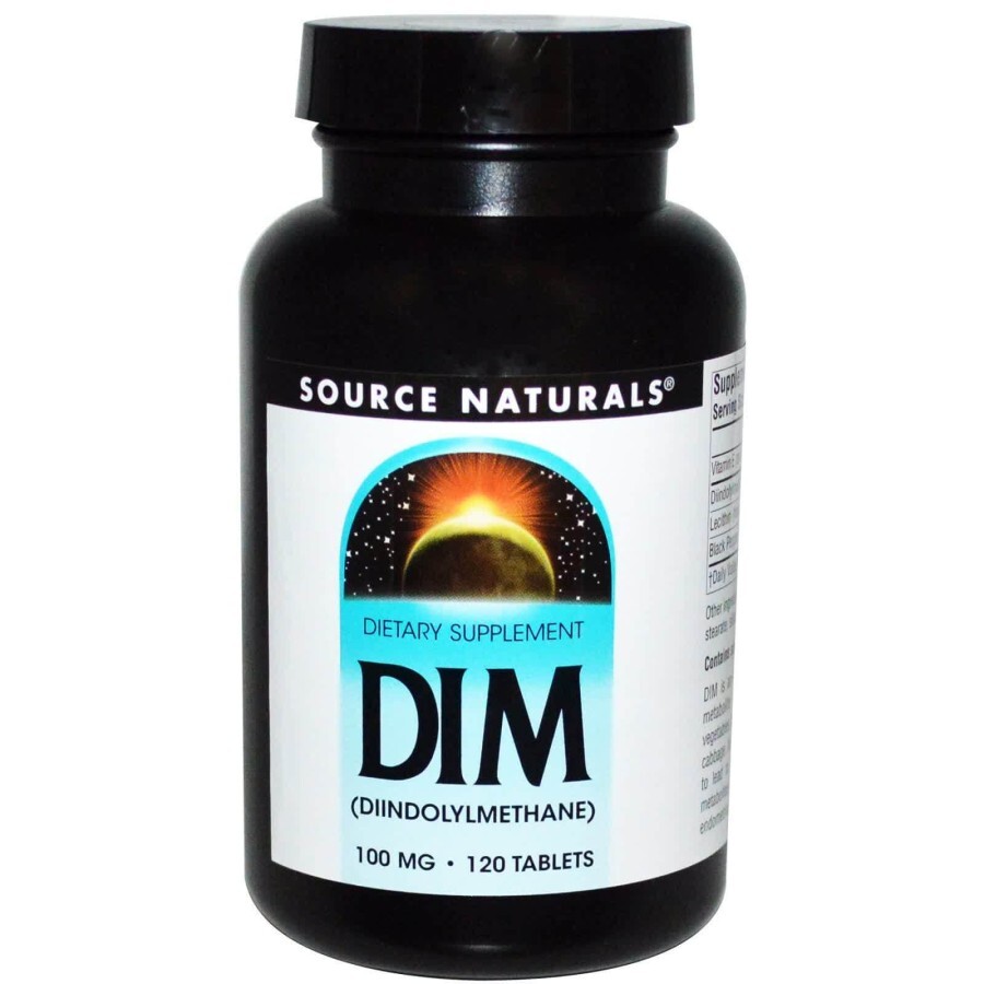 DIM (діїндолілметан) 100 мг Source Naturals 120 таблеток: ціни та характеристики