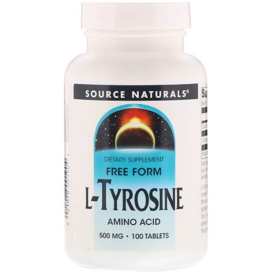 L-Тирозин 500 мг L-Tyrosine Source Naturals 100 таблеток: цены и характеристики