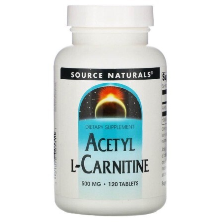 Ацетил L-Карнітин 500 мг Acetyl L-Carnitine Source Naturals 120 таблеток