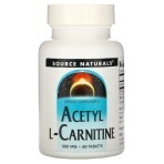 Ацетил-L-Карнитин 500 мг Acetyl L-Carnitine Source Naturals 60 таблеток: цены и характеристики