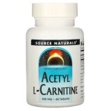 Ацетил-L-Карнитин 500 мг Acetyl L-Carnitine Source Naturals 60 таблеток