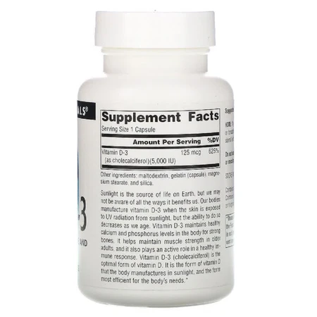 Вітамін D-3 5000 МО Vitamin D-3 Source Naturals 120 капсул: ціни та характеристики