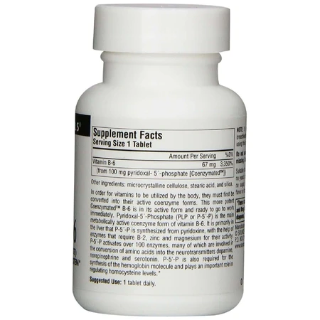 Коэнзим Витамина В6 100 мг Source Naturals 60 таблеток: цены и характеристики