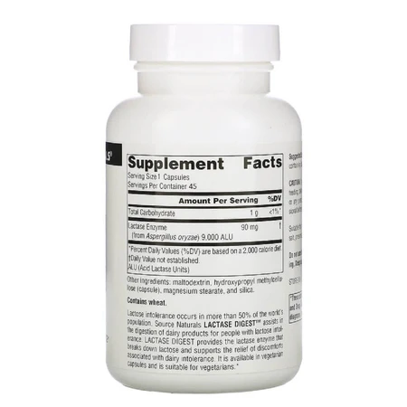 Лактаза Lactase Digest Source Naturals 90 капсул: ціни та характеристики