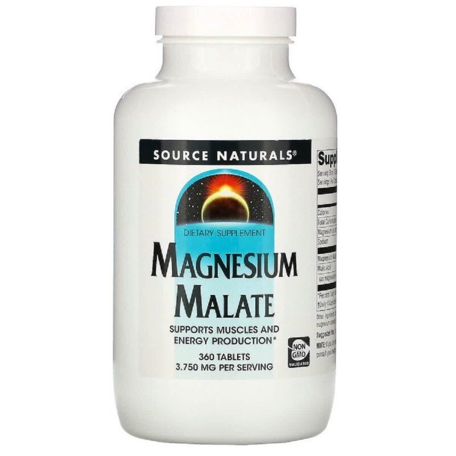 Магній малат Magnesium Malate Source Naturals 360 таблеток: ціни та характеристики