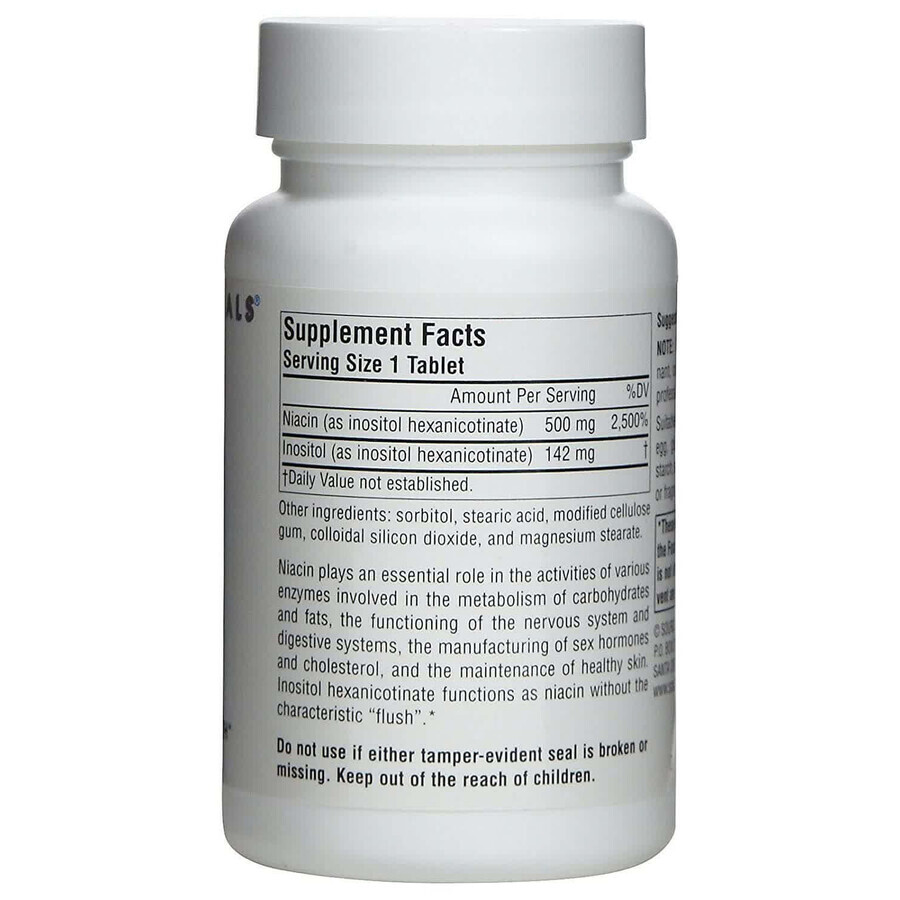 Ніацин (В3) 500 мг Source Naturals 60 таблеток: ціни та характеристики