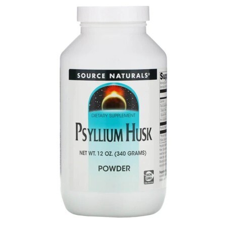 Порошок з лушпиння насіння подорожника Psyllium Husk Powder Source Naturals 340 г