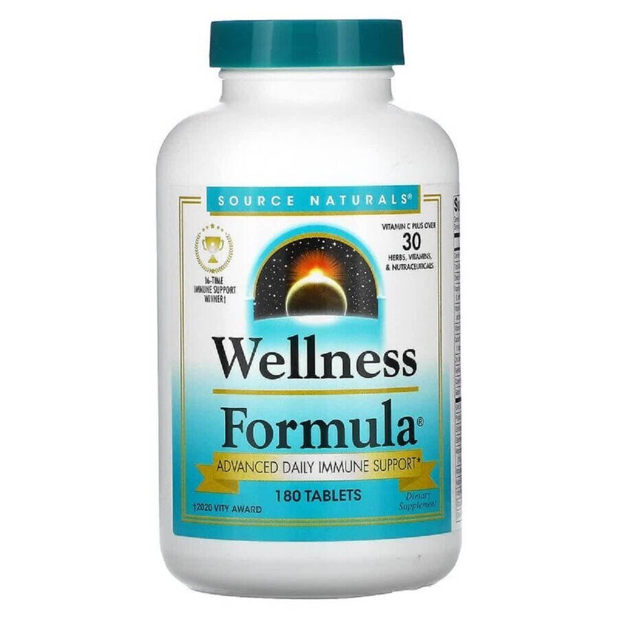 Рослинний імунний комплекс Wellness Formula Source Naturals 180 таблеток: ціни та характеристики