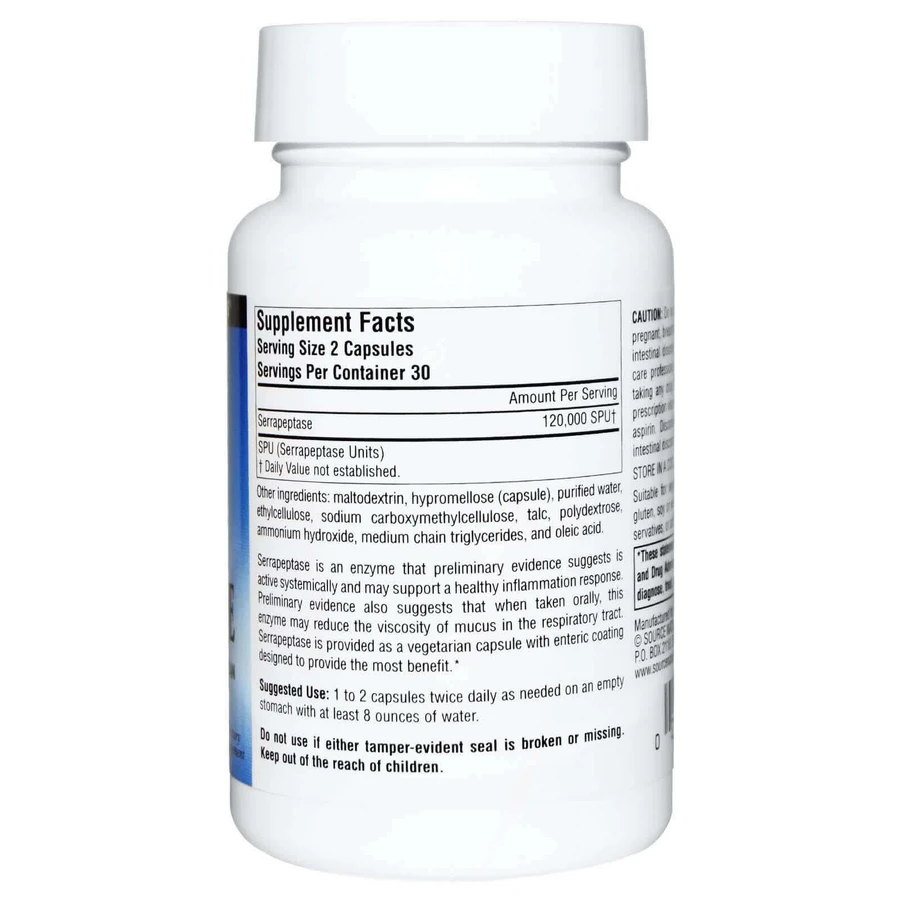 Серрапептаза Source Naturals 60 гелевих капсул: ціни та характеристики