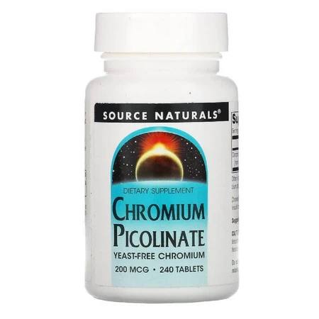 Хром Пиколинат 200 мкг Source Naturals 240 таблеток: цены и характеристики