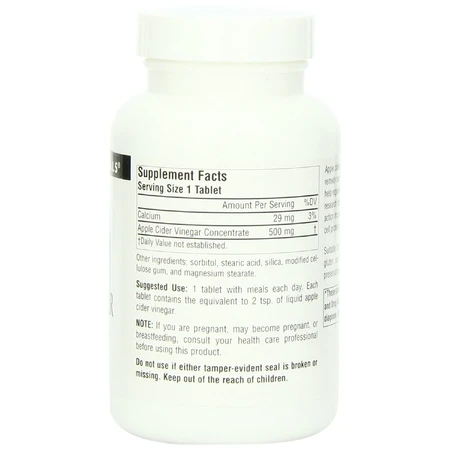 Яблочный уксус 500 мг Source Naturals 180 таблеток: цены и характеристики