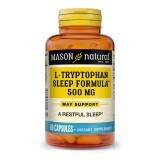 L-триптофан 500 мг Формула для сну L-Tryptophan Sleep Formula Mason Natural 60 капсул