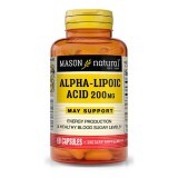 Альфа-липоевая кислота 200 мг Alpha Lipoic Acid Mason Natural 60 капсул 