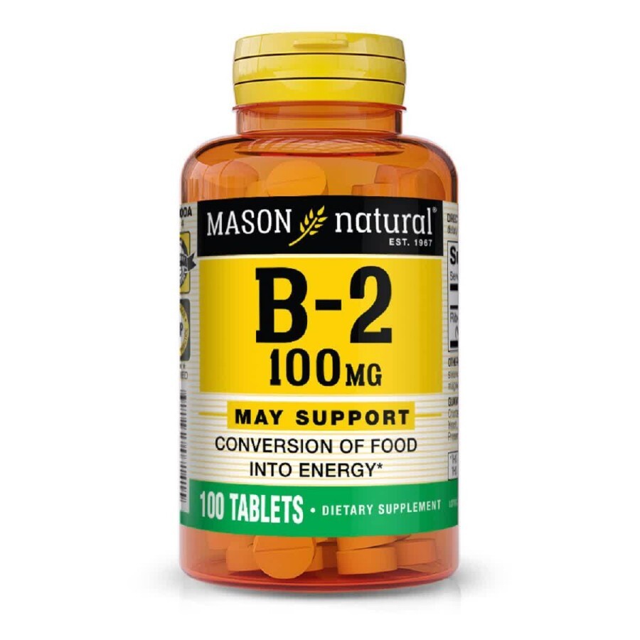 Витамин B2 100 мг Mason Natural 100 таблеток: цены и характеристики