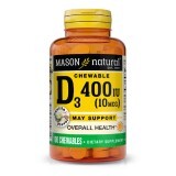 Витамин D 400 ME вкус ванили Mason Natural 100 жевательных таблеток
