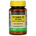 Вітамін K2 + Вітамін D3 Vitamin K2 Plus Vitamin D3 Mason Natural 100 таблеток