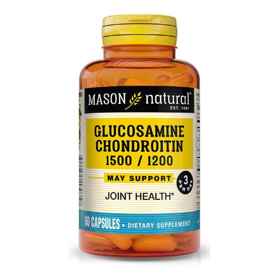 Глюкозамин Хондроитин Glucosamine Chondroitin Mason Natural 60 капсул: цены и характеристики
