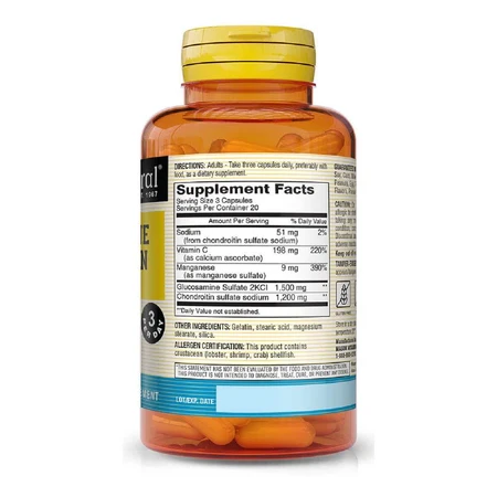 Глюкозамін Хондроїтин Glucosamine Chondroitin Mason Natural 60 капсул: ціни та характеристики