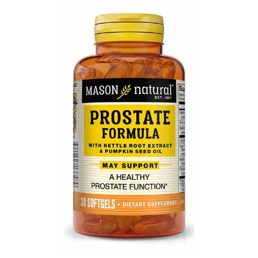 Здоров'я простати Prostate Formula Mason Natural 30 гелевих капсул: ціни та характеристики