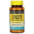 Цитрат Кальцію + Вітамін D3 Calcium Citrate Plus Vitamin D3 Mason Natural 60 капсул