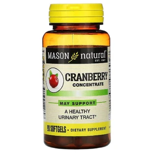 Клюквенный концентрат Cranberry Concentrate Mason Natural 90 гелевых капсул