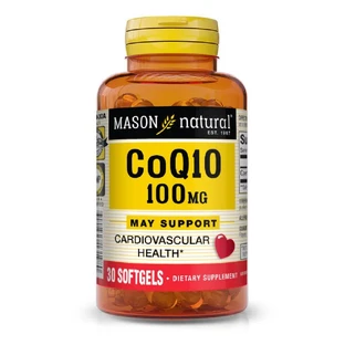 Коэнзим Q10 100 мг Co Q10 Mason Natural 30 гелевых капсул 